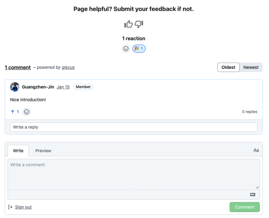 Blog comment